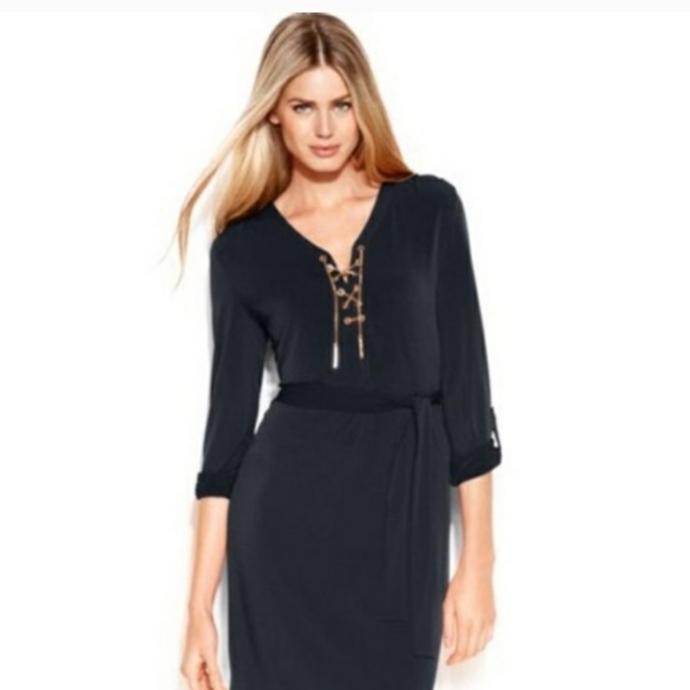 Michael Kors little navy blue top with chain detail